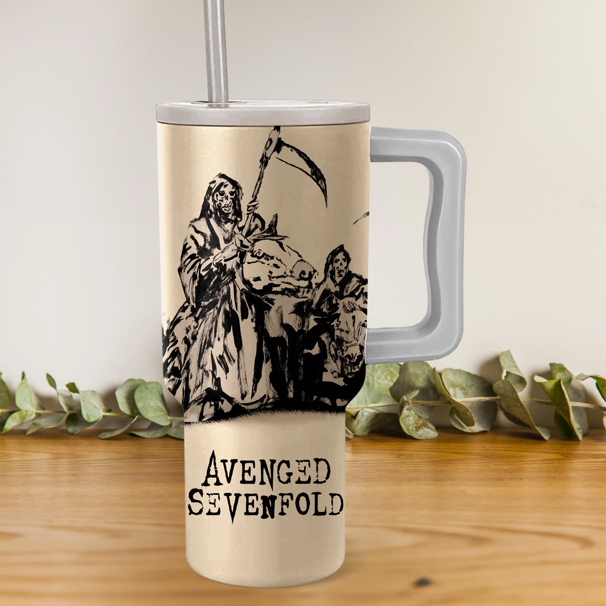 Avenged Sevenfold Music Custom Stanley Quencher 40oz Stainless Steel Tumbler HG With Handle