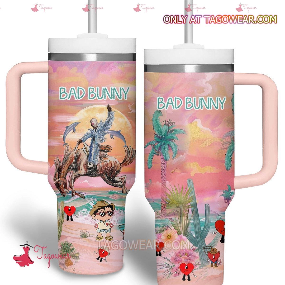 Bad Bunny Music Custom Quencher 30oz or 40oz Stainless Steel HG