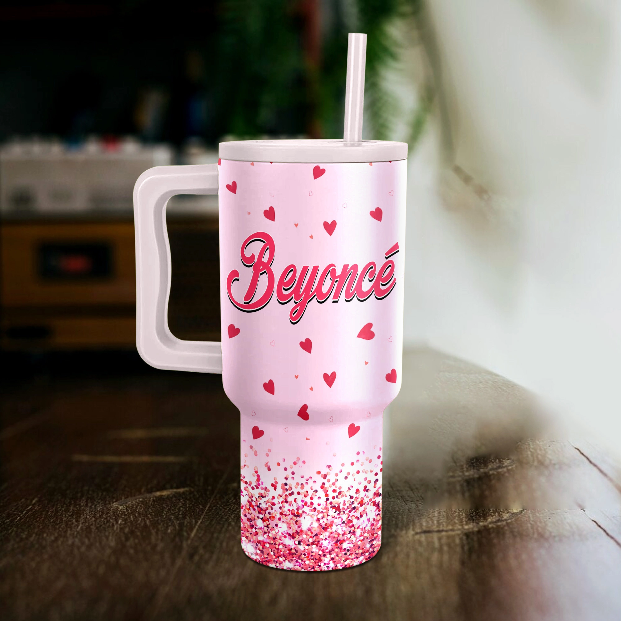 Beyonce Music Custom Stanley Quencher 40oz Stainless Steel Tumbler HG With Handle