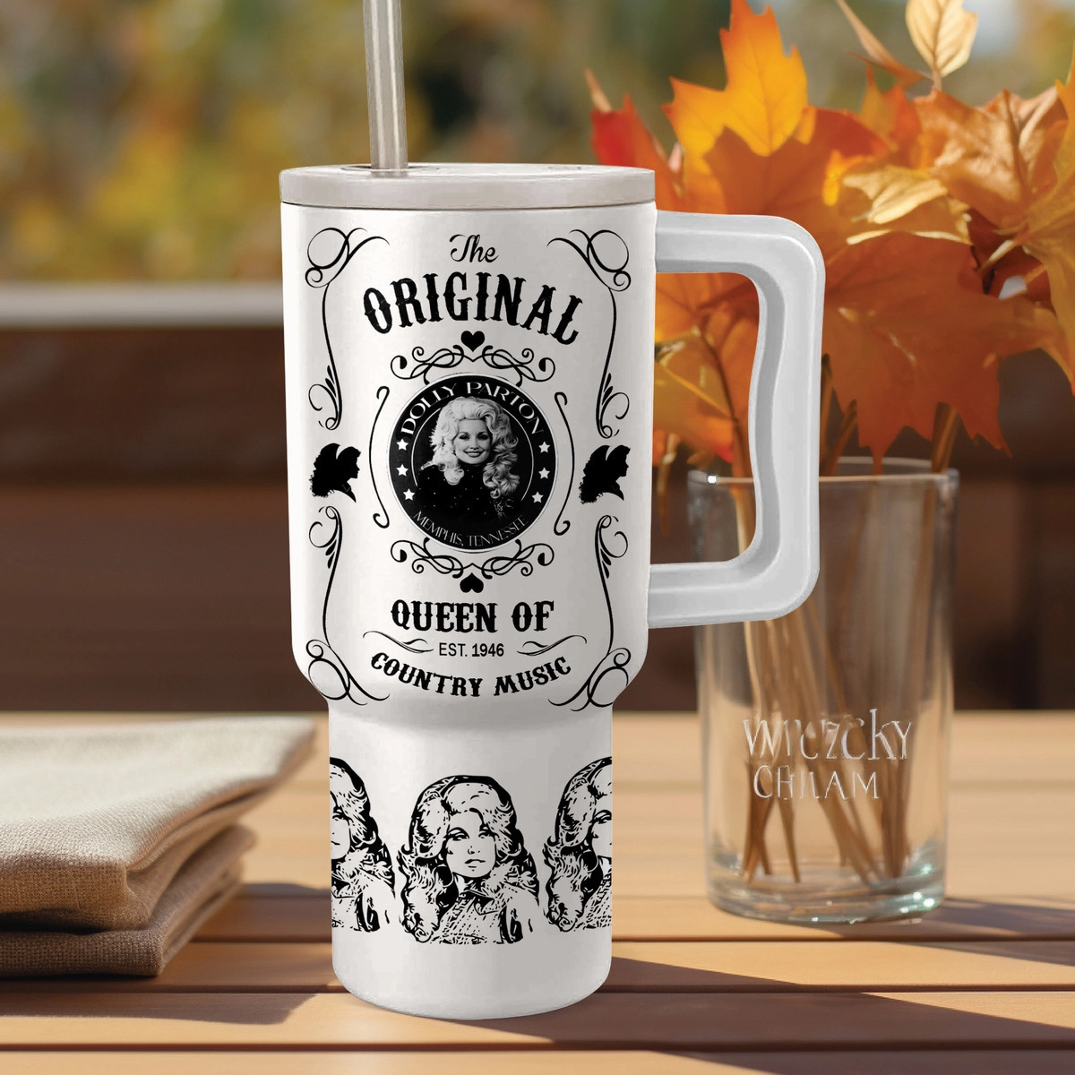 Dolly Parton The Original Queen of Country Music Music Custom Stanley Quencher 40oz Stainless Steel Tumbler HG With Handle