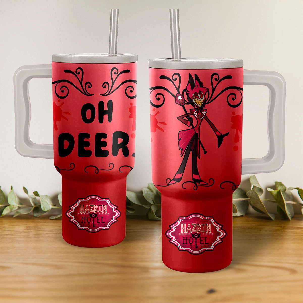 Hazbin Hotel TV Series Custom Quencher 30oz or 40oz Stainless Steel Tumbler HG With Handle