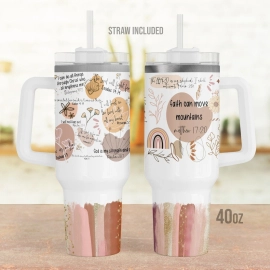 30oz or 40oz Tumbler ,  Bible Affirmations Tumbler,  Gift for Her, 30oz or 40oz Tumbler with Handle HG