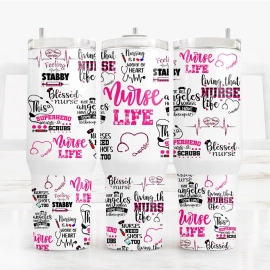 30oz or 40oz Quencher Tumbler Gift For Her Him Birthday Gift LN Nurse 40oz tumbler