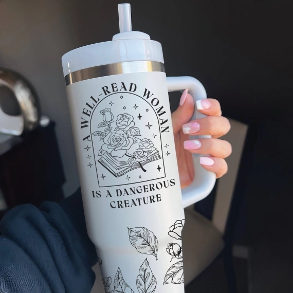 Well Read Woman Bookish Tumbler 30oz or 40oz Book Lovers 40oz Tumbler Funny Bookish Girl Cup Gift For Her Him Birthday Gift LN