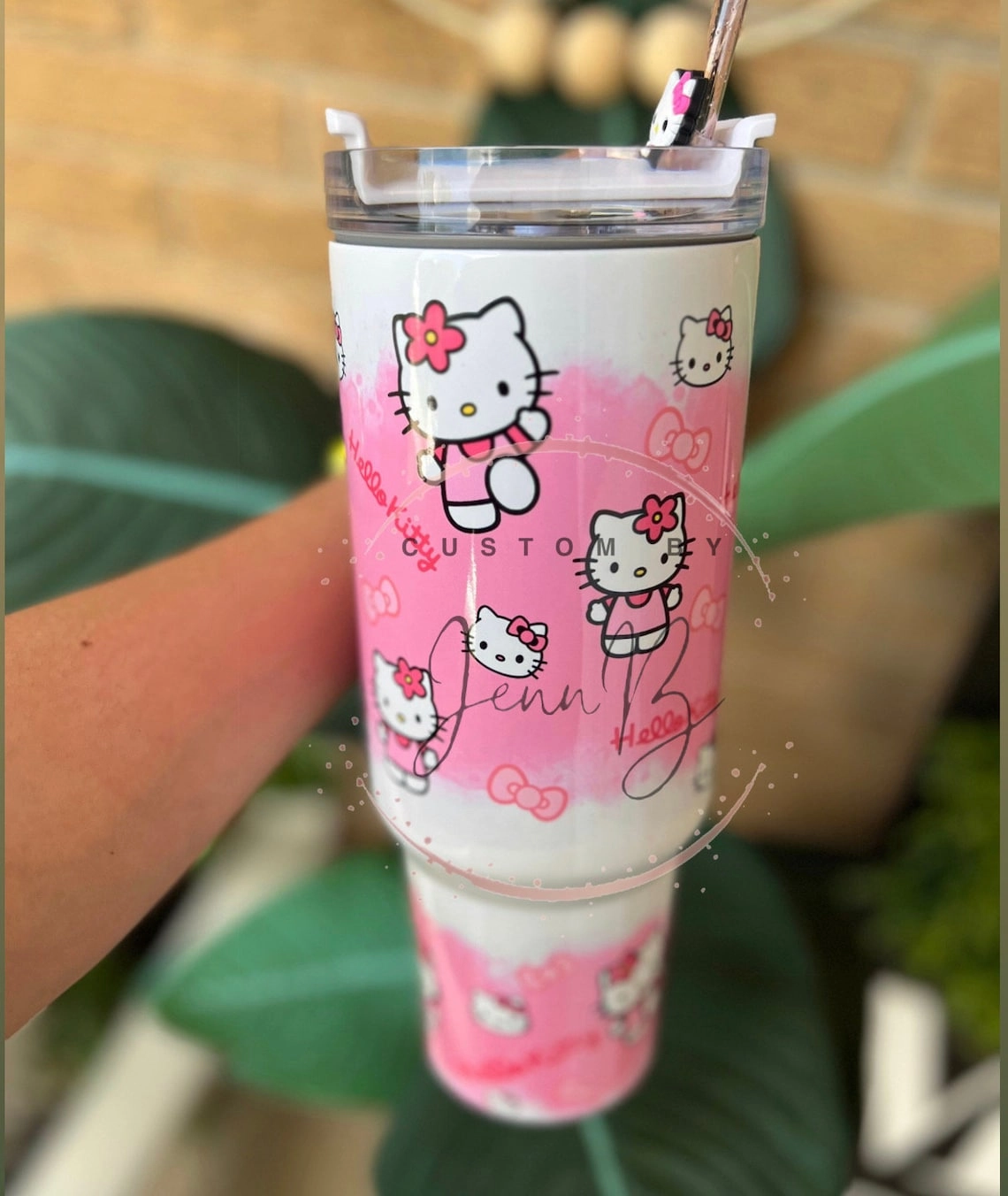 Cute Hello Kitty Cat 30oz or 40oz Tumbler 30oz or 40oz handle tumbler tumbler, Birthday Anniversary Gift HFN