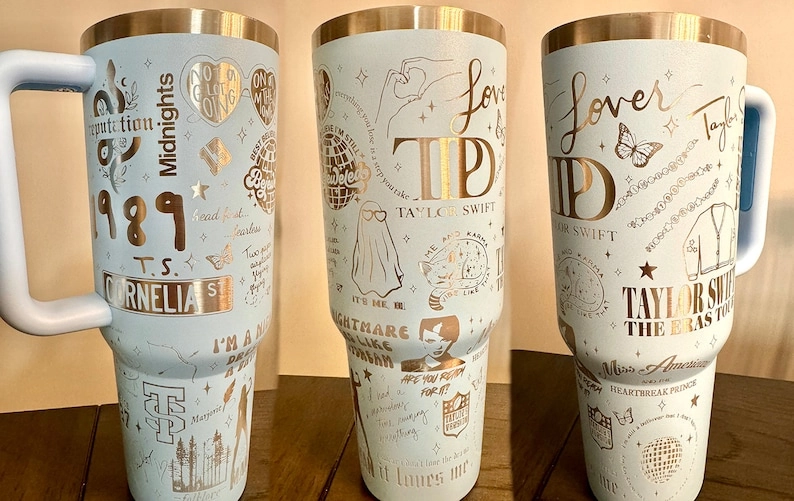 Taylor Swift Album 2024 The Tortured Poets Department Music Custom Swiftie University 30oz or 40oz Engraved Tumbler HG Midnight Lover 1989