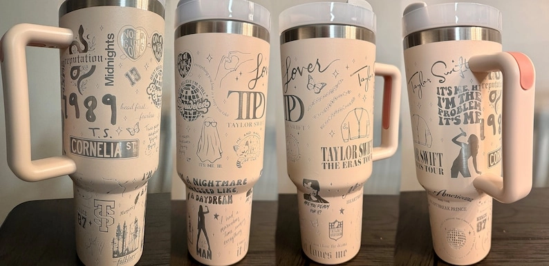 Taylor Swift Album 2024 The Tortured Poets Department Music Custom Swiftie University 30oz or 40oz Engraved Tumbler HG Midnight Lover 1989