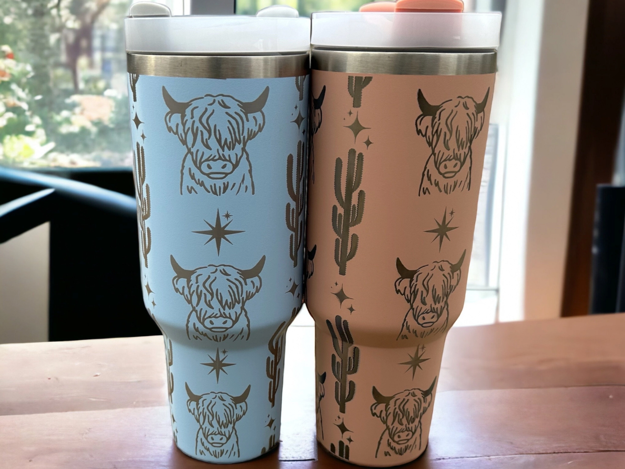 Highland cow 30oz or 40oz Tumbler with Handle, Birthday Anniversary Tumbler Gift HFN Gift for highland cow lover