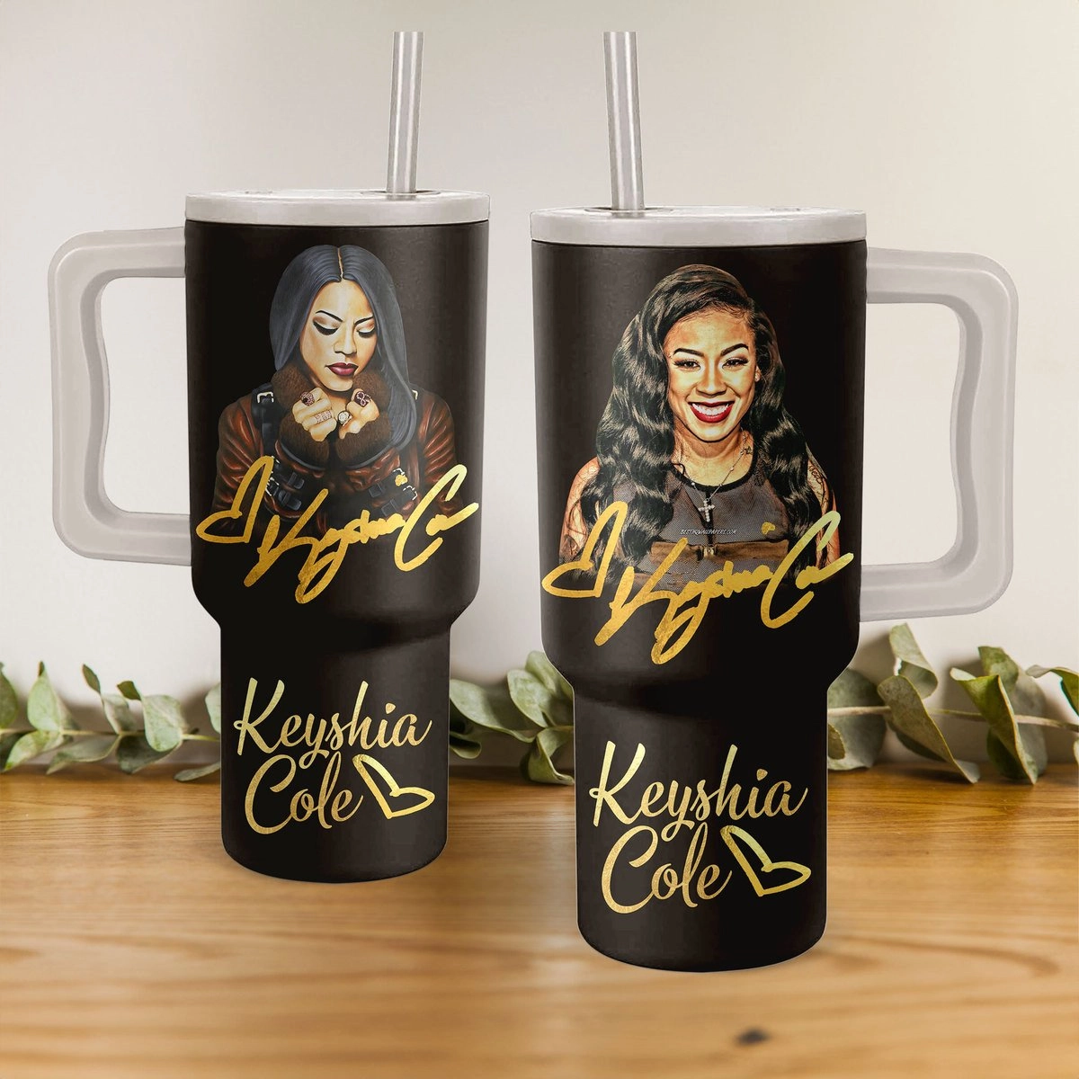 Keyshia Cole Music Custom Stanley Quencher 40oz Stainless Steel Tumbler HG With Handle