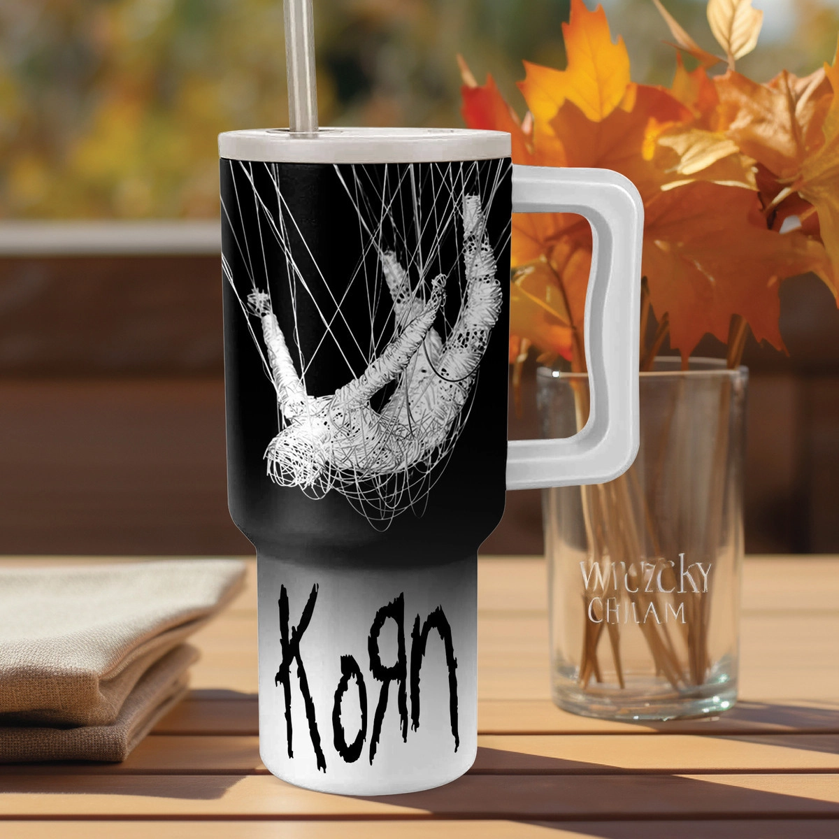 Korn Band Music Custom Stanley Quencher 40oz Stainless Steel Tumbler HG With Handle