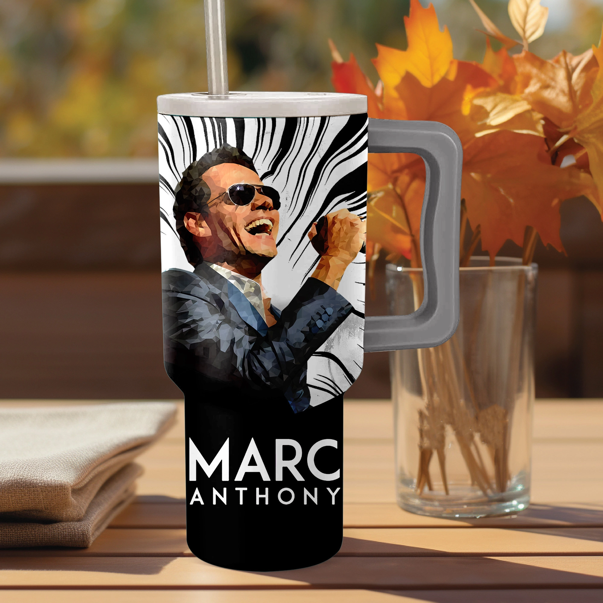 Marc Anthony Music Custom Stanley Quencher 40oz Stainless Steel Tumbler HG With Handle