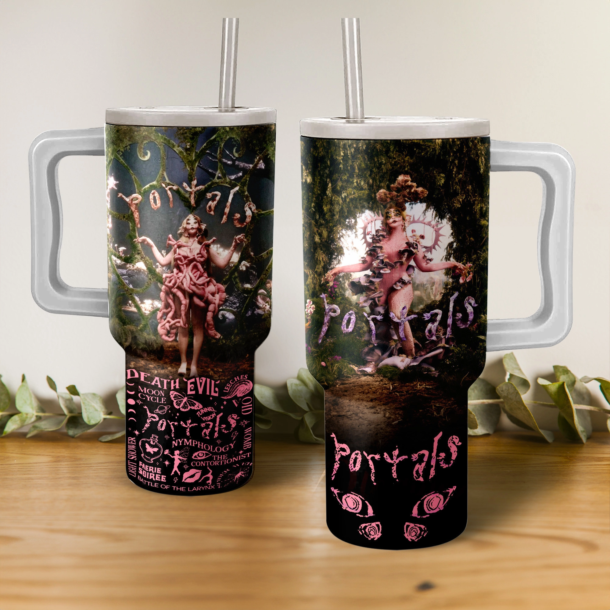 Melanie Martinez Portals Music Custom Stanley Quencher 40oz Stainless Steel Tumbler HG With Handle