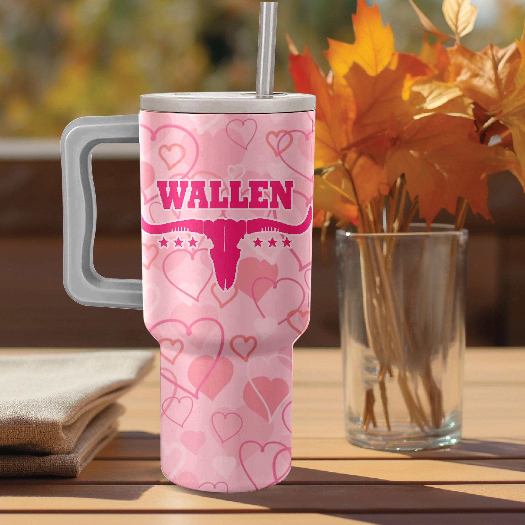 Morgan Wallen Music Custom Stanley Quencher 40oz Stainless Steel Tumbler HG With Handle