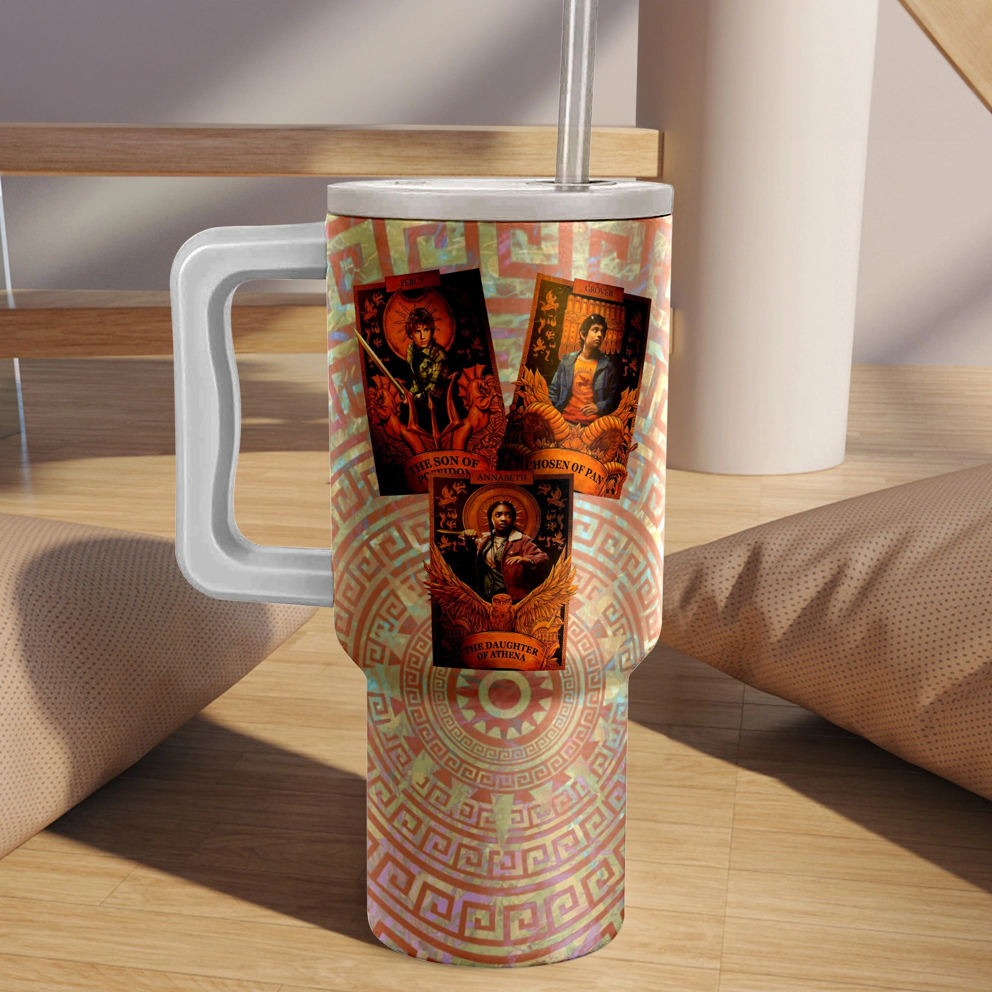 Percy Jackson and The Olympians TV Series Custom Quencher 30oz or 40oz Stainless Steel Tumbler HG With Handle