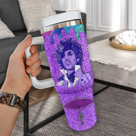Prince Music Custom Stanley Quencher 30oz or 40oz Stainless Steel Tumbler With Handle HG