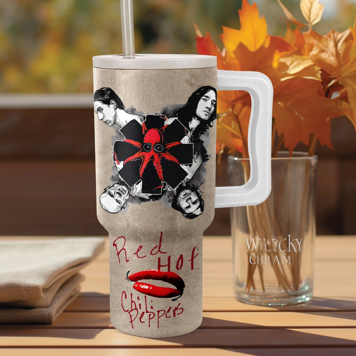 Red Hot Chili Peppers Music Custom Stanley Quencher 40oz Stainless Steel Tumbler HG With Handle