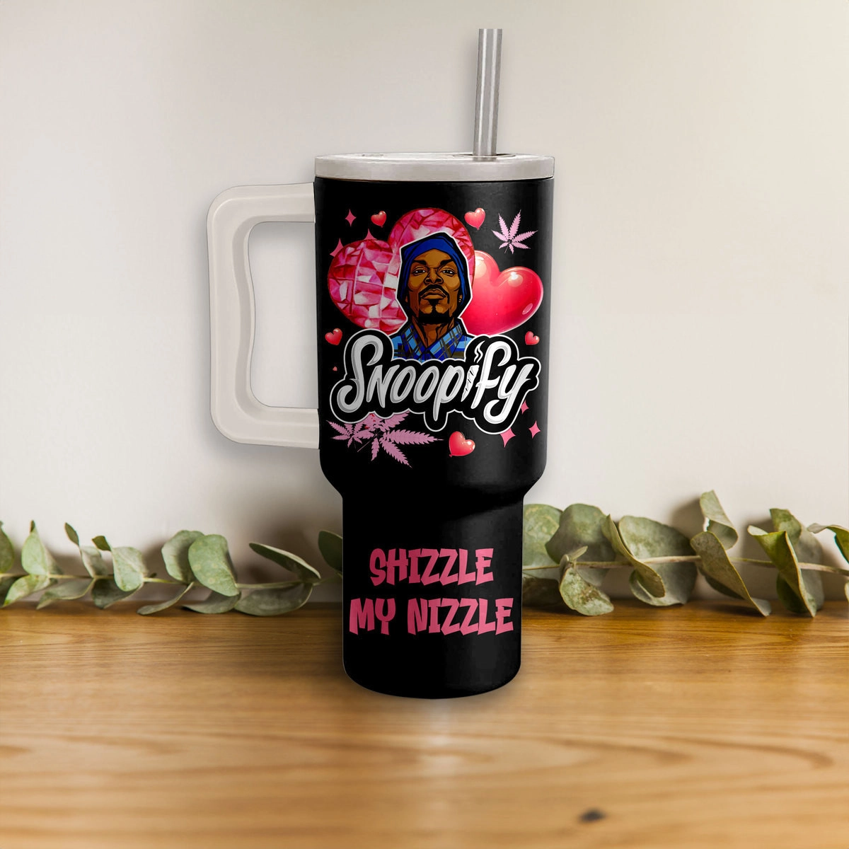 Snoop Dogg Funny Valentine Music Custom Stanley Quencher 40oz Stainless Steel Tumbler HG With Handle