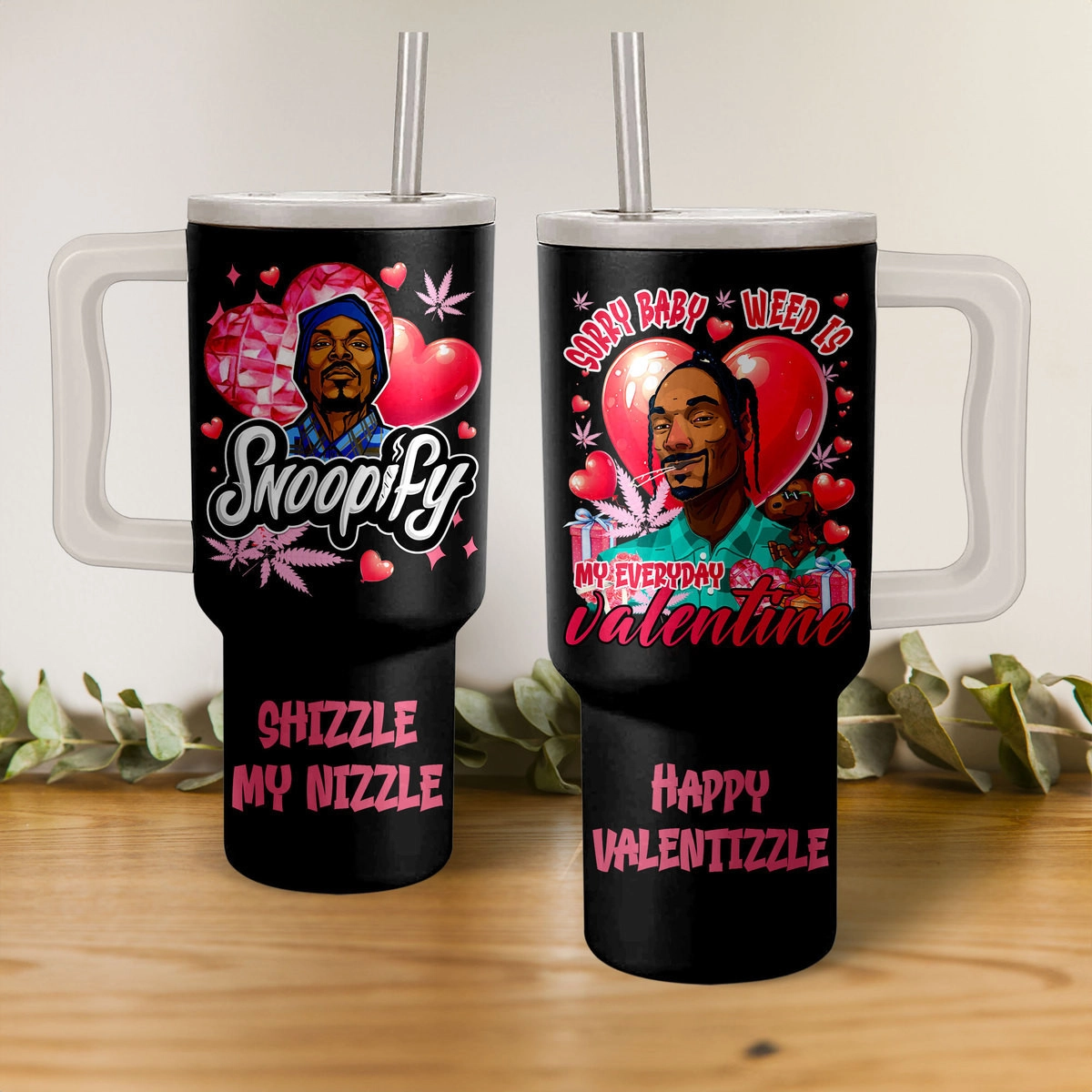 Snoop Dogg Funny Valentine Music Custom Stanley Quencher 40oz Stainless Steel Tumbler HG With Handle