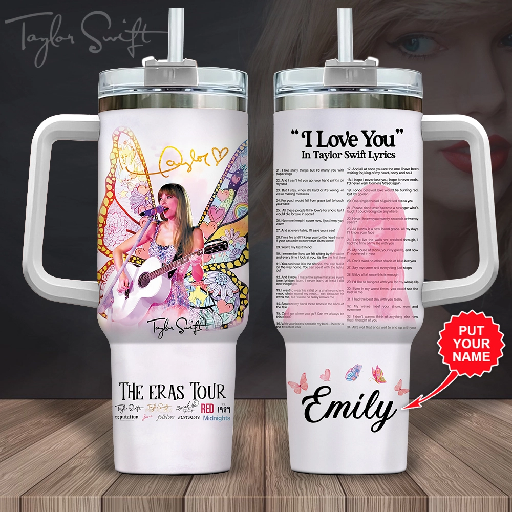 Taylor Swift Music Custom Quencher 30oz or 40oz Stainless Steel Tumbler With Handle HG