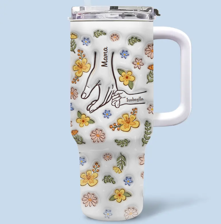 Custom Tittle And Kids Name Mother's Day Gift For Mom, Nana 30oz or 40oz Tumbler Tumbler With Handle HG